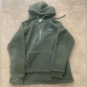 Vs pink Sherpa hoodie